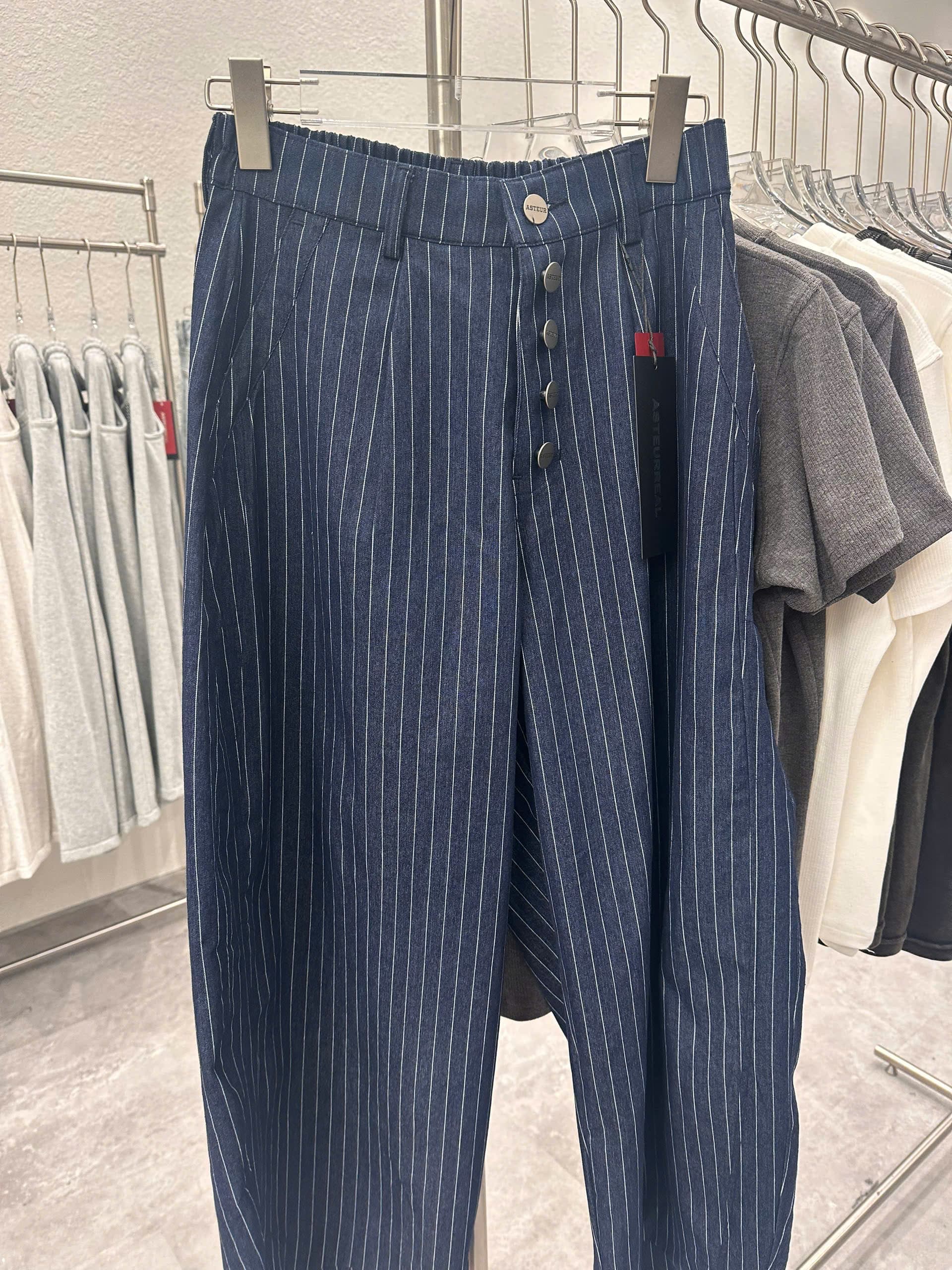 WIDE LEG STRIPED JEANS VER 1 (5 BUTTONS)